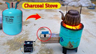 How To Make a highly efficient Charcoal stove with a fan #diy #stove