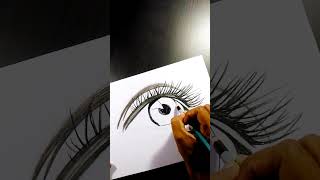 How to draw realistic eye || 3d eye drawing || 3d eye #shorts #drawing