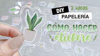 🌿 DIY. Cómo  hacer tus propios STICKERS / Haciendo mi propia papelería bonita ✨ | Marivaleria