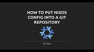 How to put nixos config into a git repository