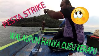 Mancing Ikan Pulau Kabung Utara Part 1 | Pesta Strike Cucu Ikan Kerapu | Fishing (Fishing Vlog #4)