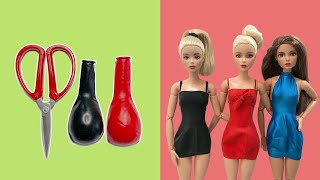 Making Doll Clothes With Balloons #3 | 3 DIY Dresses For Barbies No Sew No glue