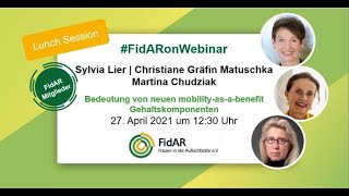 #FidARonWebinar: Bedeutung von neuen mobility-as-a-benefit Gehaltskomponenten