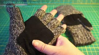 YOOWL Winter convertable Gloves Mittens with Thinsulate Insulation Unisex (product review)