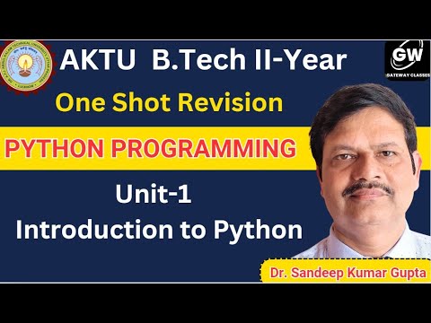 Unit 1 I One Shot I Introduction To Python I Python Programming I
