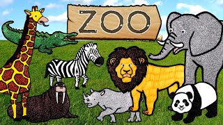 Let's Draw Zoo Animals Together! | Drawing and Coloring with Glitter & Googly Ey