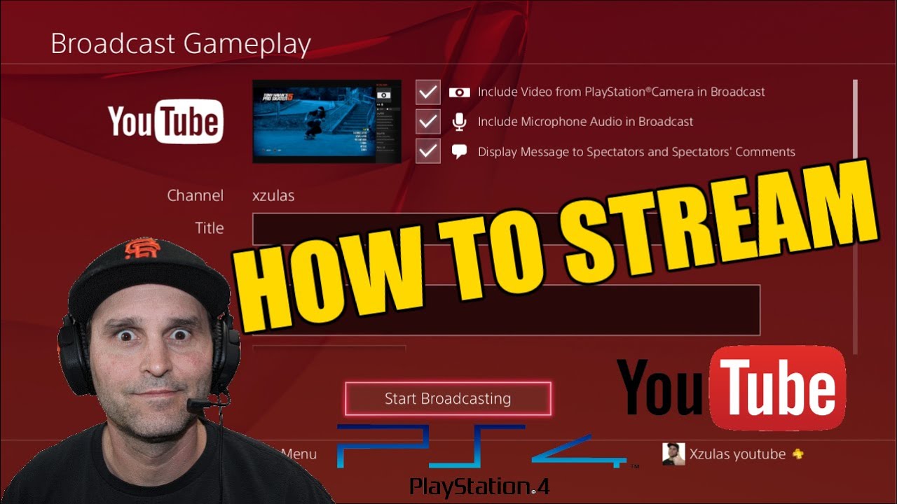 PS4 To YOUTUBE - How To Broadcast Gameplay - Camera And Audio Settings ...