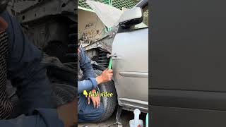 how to repair BIG dent   paintless dent remover.