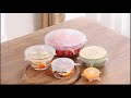 Stretch & Fit - Silicone Stretch Lids (6-Pack) Food Saver Cover Bowl