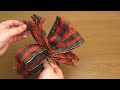 How to Make a BOW from Wired Ribbon  Easy DIY Gift Bows  Christmas Decor