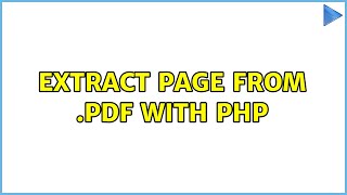 Extract page from .pdf with PHP (2 Solutions!!)