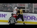 nhl fight hurricanes @ bruins deangelo vs mcavoy 10 02 2022