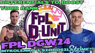 FPL DGW24 Differentials - To boost your rank (Mykolenko \u0026 Szoboszlai time?!) 🔥Top 10.4k🔥