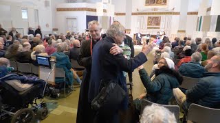 Piers Corbyn crashes Extinction Rebellion church service in London as protesters begin demos