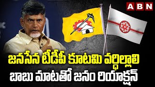 జనసేన టీడీపీ కూటమి వర్ధిల్లాలి... బాబు మాటతో జనం రియాక్షన్ || CHANDRABABU || PAWAN KALYAN