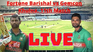 T sports bpl live 2020Fortune Barishal vs Gemcon Khulna, 11th Match - Live Cricket Score, Commentary