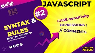 JavaScript in Tamil - #2 Syntax and Rules