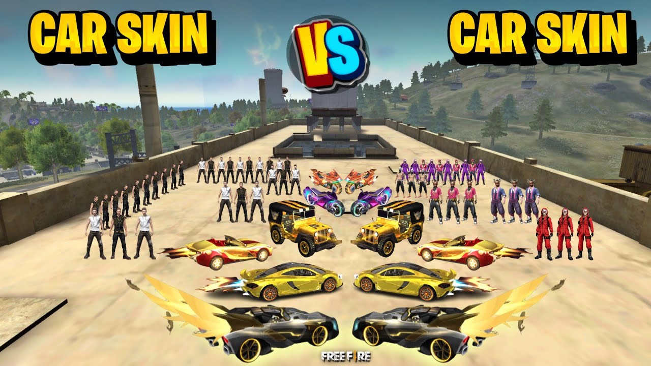 Free Fire Car Skin Fight On Factory Roof - 1 Vs 1 Car Skin Challenge ...