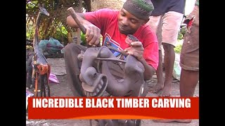 BLACK TIMBER CARVING -  INCREDIBLE 'MAKONDE' SCULPTURES