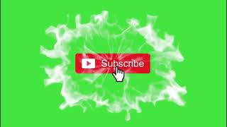 Smoke Subscribe Button Screen | YouTube Animated Green Screen with Bell Icon Sound Download free :15