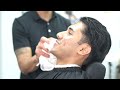 relaxing straight razor shave full process