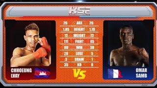 ឈឿន​ ល្វៃ(Chhoeun Lvey)🇰🇭Vs🇫🇷អូម៉ា​ សាំ(Omar Samb)«Kun Khmer»