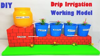 drip irrigation science project working model 3d  | new design | howtofunda @craftpiller | class 9