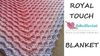 Royal Touch. Crochet blanket pattern. Video tutorial & stitch guide