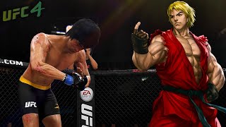 UFC4 | Ken  (Street Fighter) vs. Bruce Lee (EA sports UFC 4) - Rematch