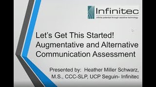 Getting Started with the Student-Centered AAC Assessment