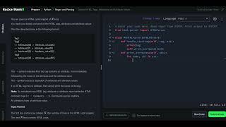 Hackerrank Python Solution #13 Regex and Parsing - Detect HTML Tags, Attributes and Attribute Values