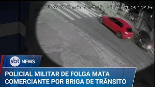 PM de folga mata comerciante após acidente de trânsito em SP | #SBTNews (20/01/25)