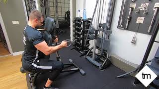 Unilateral cable row chest supported