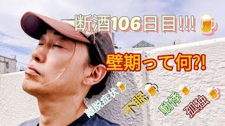 【断酒106日目🍺】コレって、いわゆる〜「壁期」でしょうか?!(動悸、孤独感、睡眠障害、飲酒欲求。🍺🈲2022年8月20日)