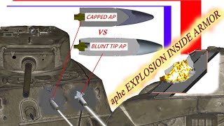 8.8cm Pzgr 39 vs 85mm BR-365 | Explosion inside the armor | Armor Penetration