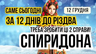 12 грудня свято Спиридона. Що треба зробити за 12 діб до Різдва. Що не можна робити. Обряди традиції