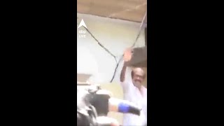 Actor Rajinikanth wishes Diwali to his fans at his residence in Chennai