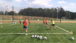 U17 girls private team training with Richie Byrne