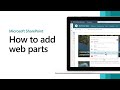 Getting started with SharePoint - How to add web parts