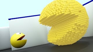 Pacman 3D vs 2D - Pixels Pacman