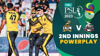 2nd Innings Powerplay | Peshawar Zalmi vs Lahore Qalandars | Match 23 | HBL PSL 8 | MI2T