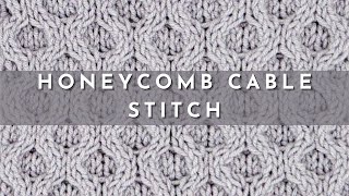 How to Knit The Honeycomb Cable Stitch | Knitting Stitch Pattern | English Style