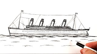 How to draw a Titanic easy
