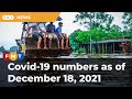 Covid-19 numbers as of December 18, 2021