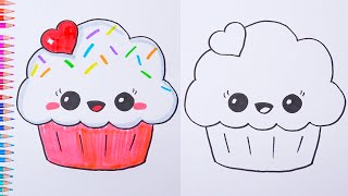 How to Draw a Cupcake Easy drawings