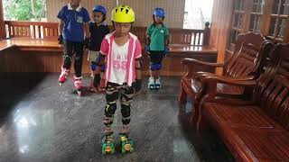 Scating tips for beginners. ചക്ര ഷൂ ഓടിക്കുന്നതെങ്ങനെ? Scating Training for kids, Tyre shoe training