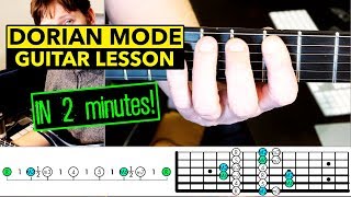 How To Build The DORIAN Mode From Minor Pentatonic Scale: Modes & Major Scale Fingerings