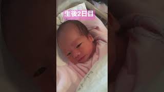 【新生児】生後2日目の赤ちゃんがかわいい