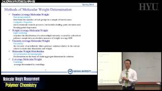 20140326 고분자화학 6강 Molecalar Weight Measarement