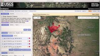 EROS | EarthExplorer: Search using Interactive Map Interface